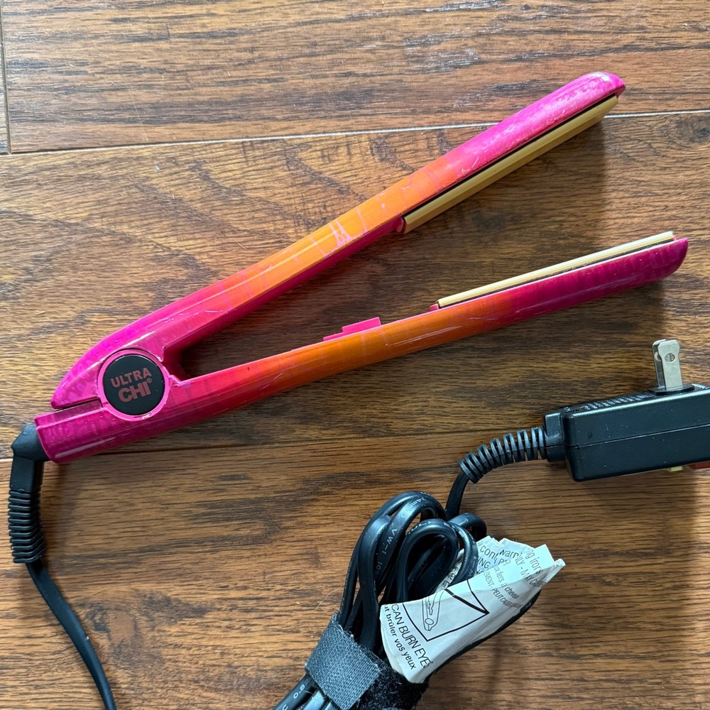 Ultra CHI Pink and Orange Ombré Hair Straightener
